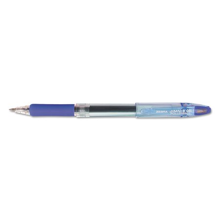 ZEBRA PEN Roller Ball Gel Pen, Blue, Medium, PK12 44120